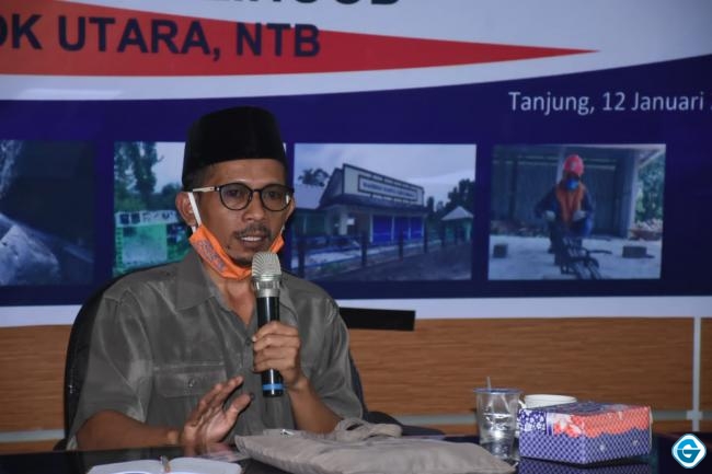 Asisten II Setda KLU Buka Workshop Dukungan Infrastruktur dan Pemulihan Livelihood 